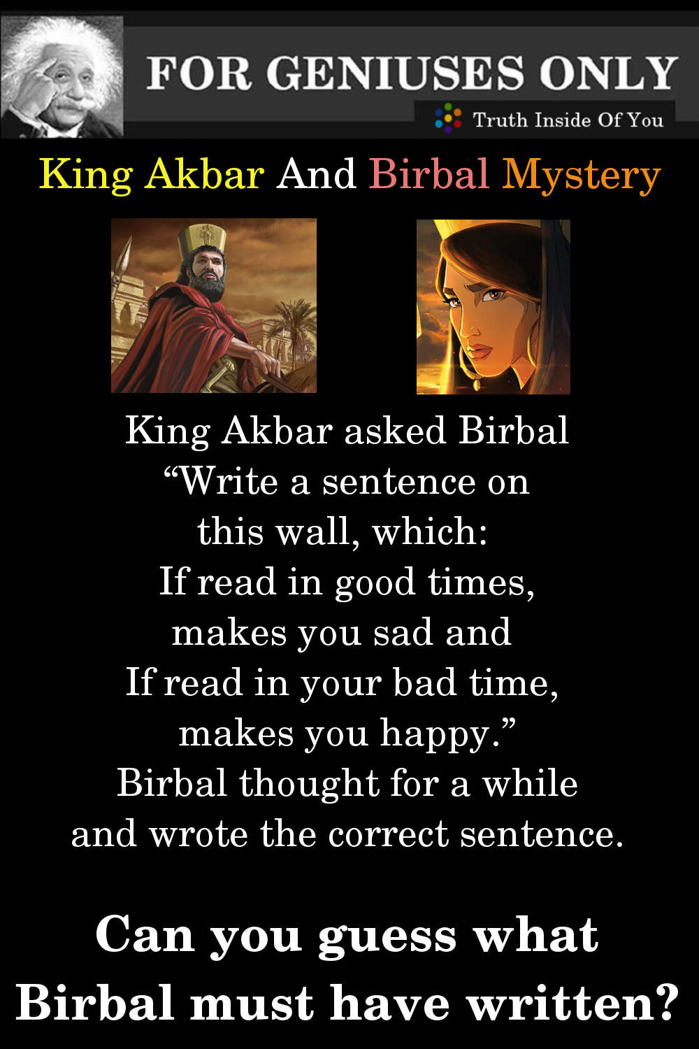 Riddle: King Akbar And Birbal