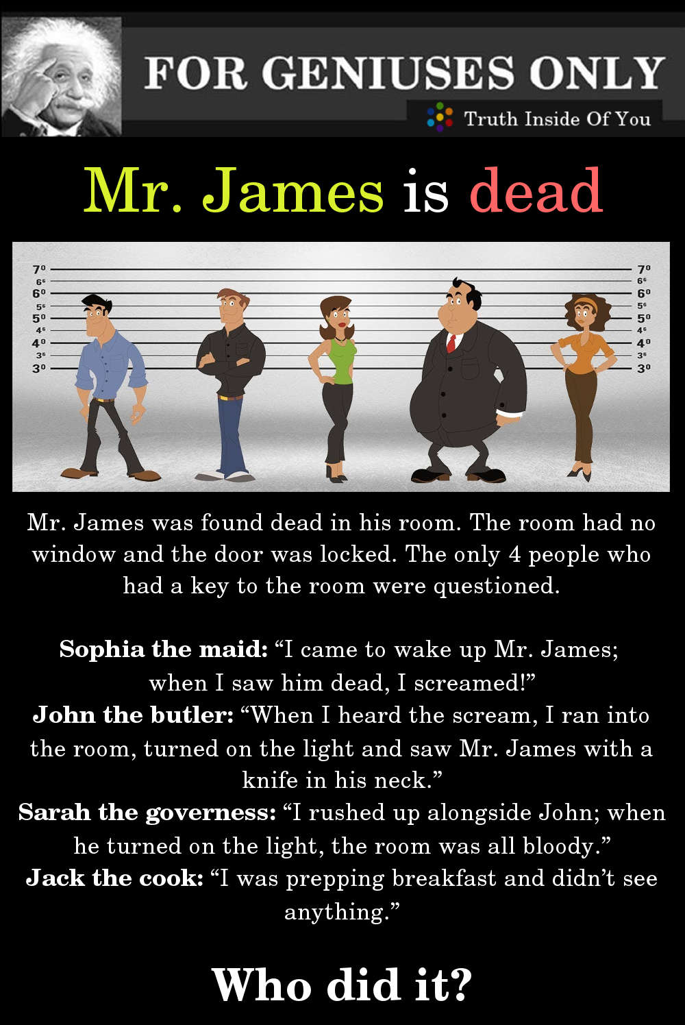 mr james is dead