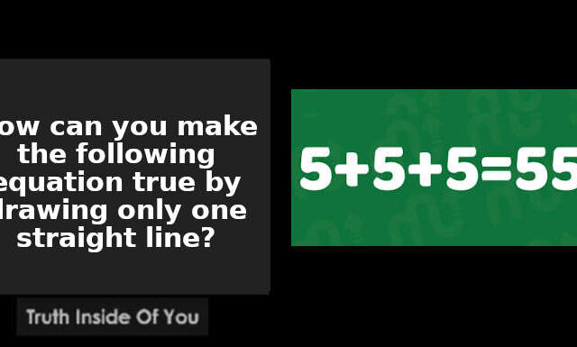 How can you make the following equation true by drawing only one straight line?