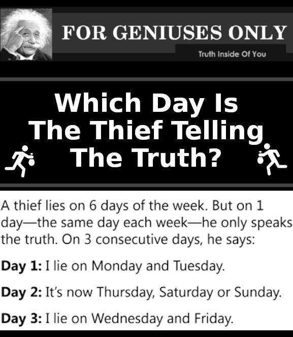 Which Day Is The Thief Telling The Truth?