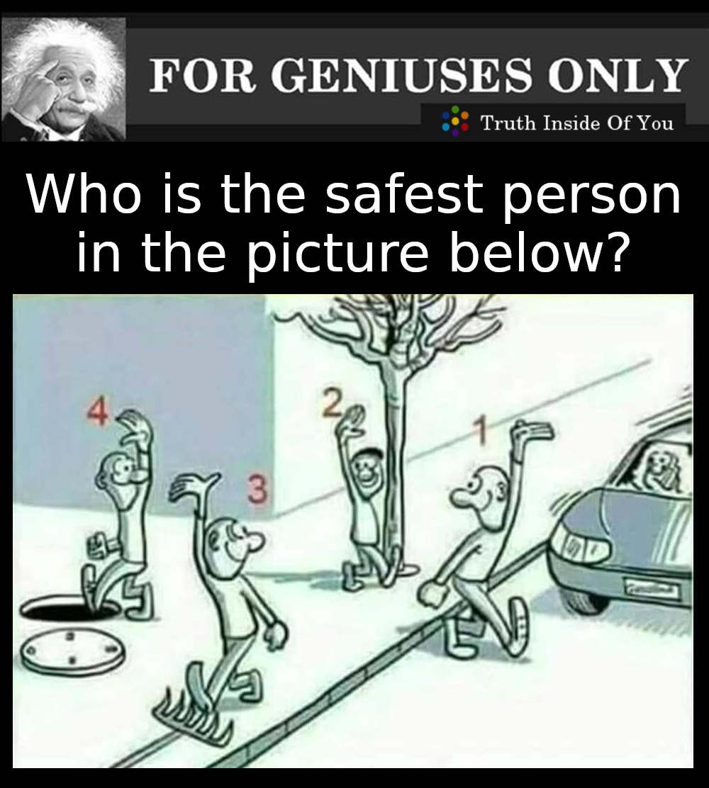who is the safest person in the picture below