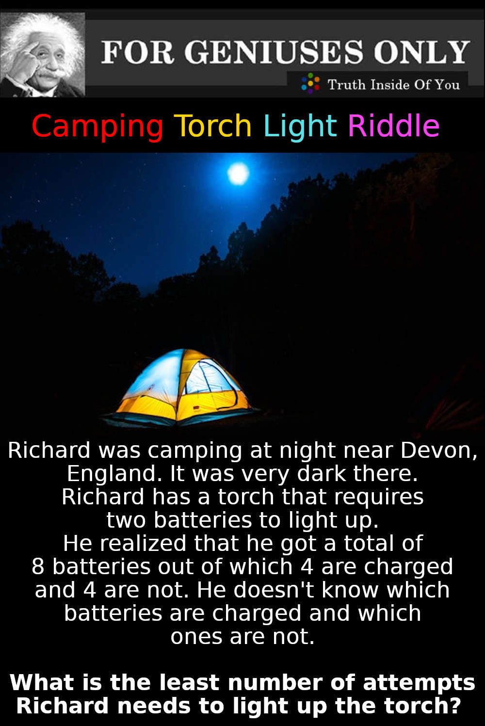 Camping Torch Light Riddle