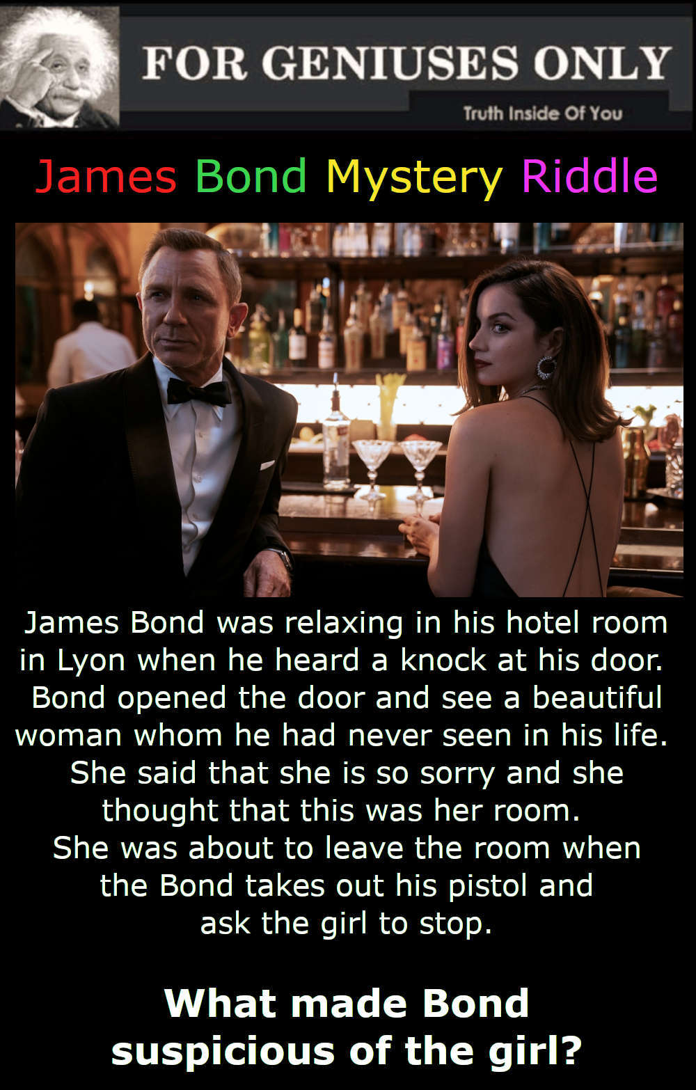 James Bond Mystery Riddle