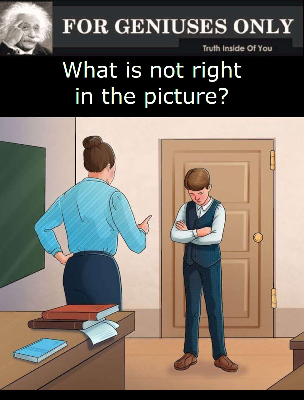 What is not right in the picture