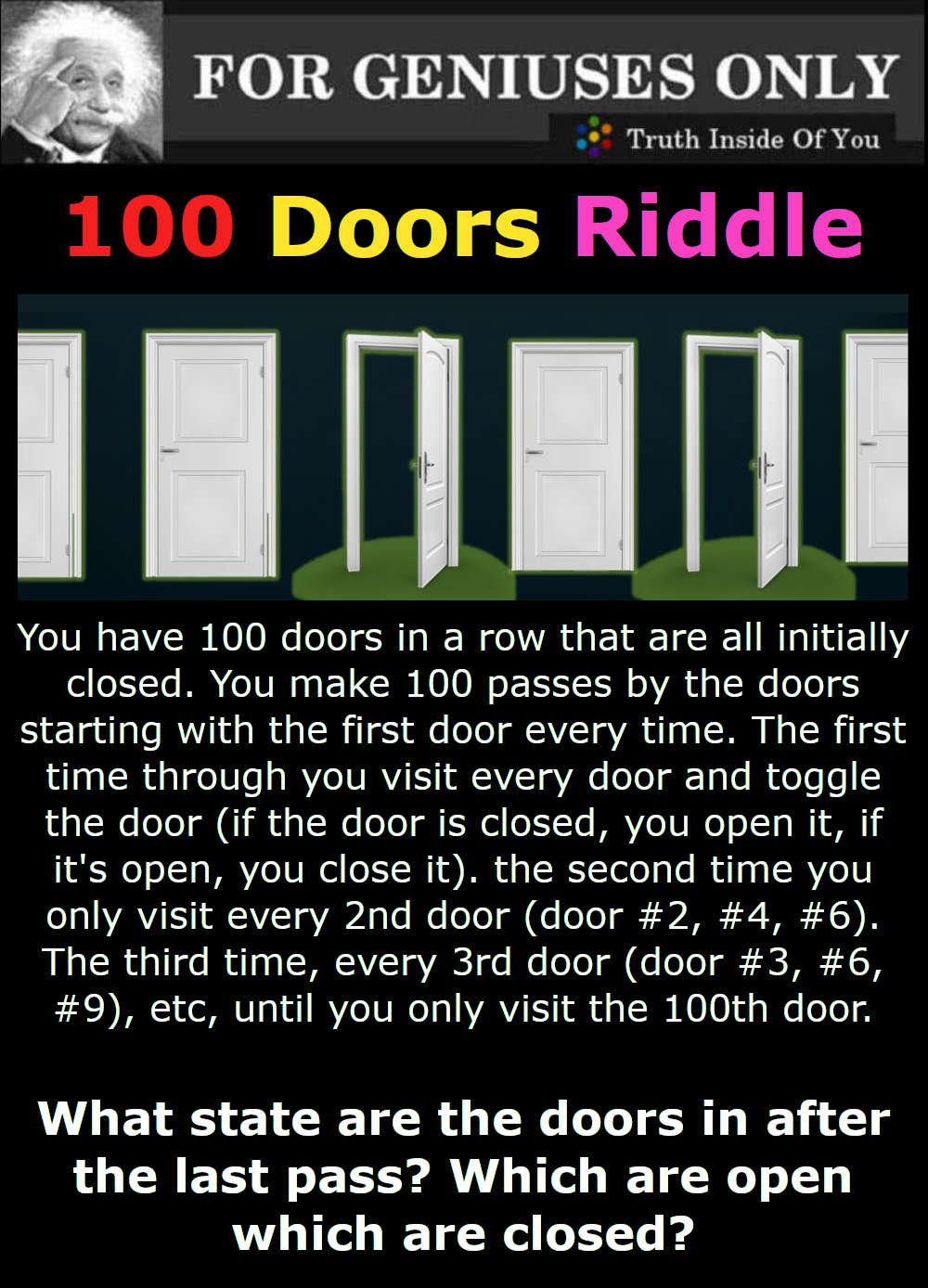 100 Doors Riddle
