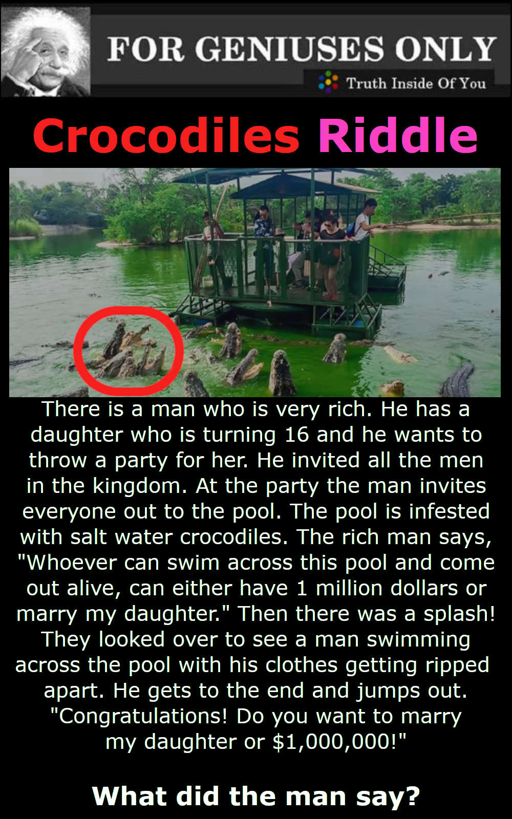 Crocodiles Riddle