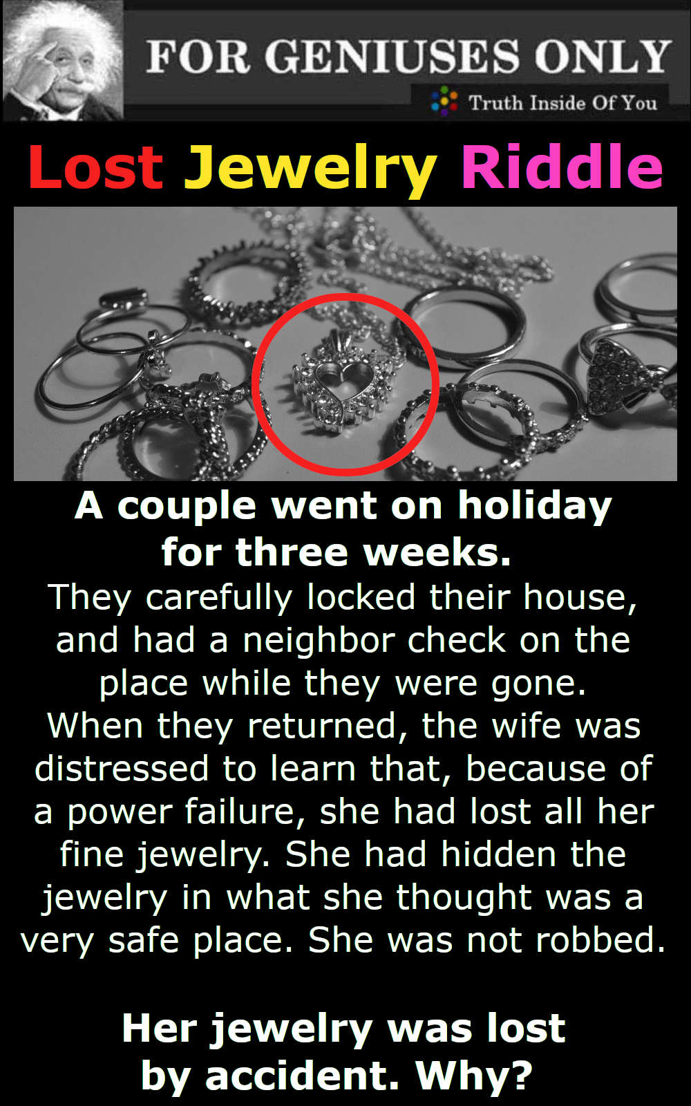 Lost Jewelry Riddle
