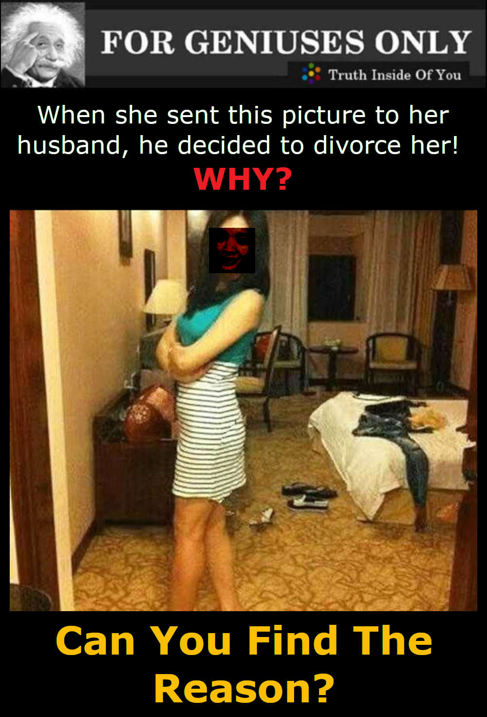 When she sent this picture to her husband, he decided to divorce her! WHY?