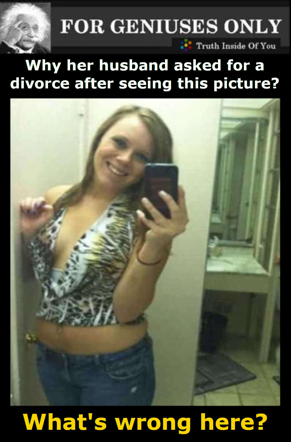 Why her husband asked for a divorce after seeing this picture What's wrong here