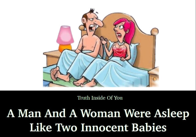 A Man And A Woman Were Asleep Like Two Innocent Babies