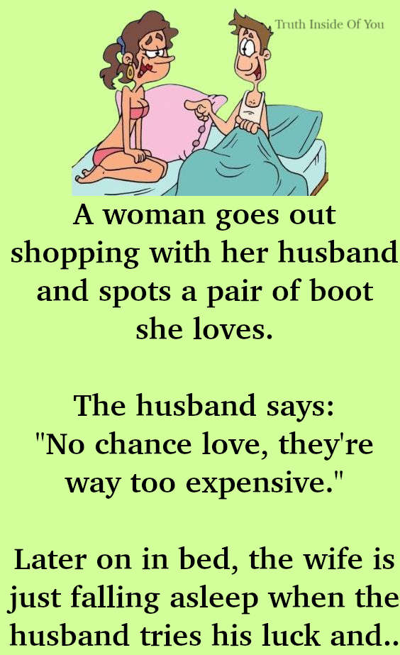 JOKE- A Woman Goes Out Shopping With Her Husband